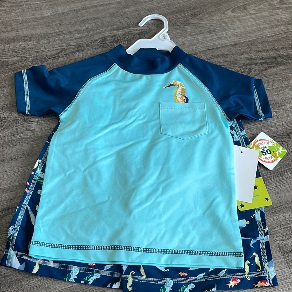 Mick Mack Boys Swim Rash Guard Set . NEW